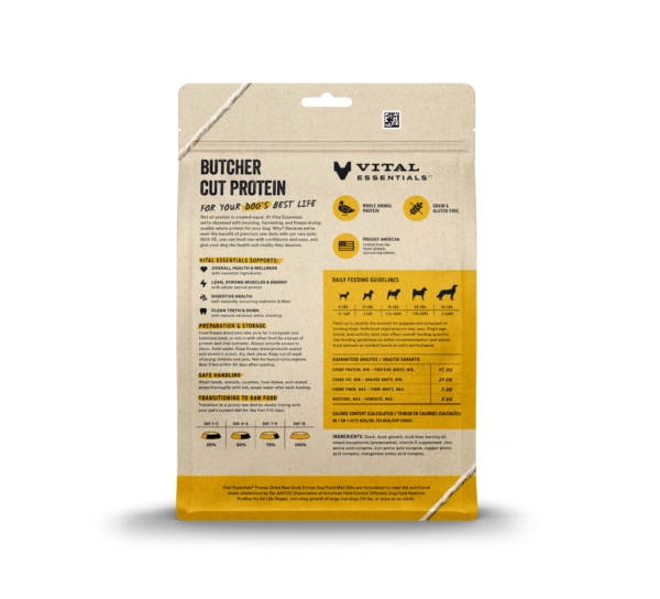 VE- Freeze-Dried Raw Duck Entree Dog Food Mini Nibs - Image 2