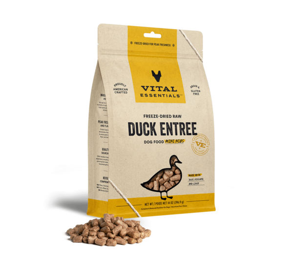 VE- Freeze-Dried Raw Duck Entree Dog Food Mini Nibs