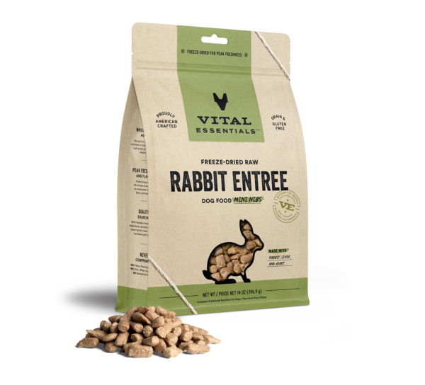 VE-Freeze-Dried Raw Rabbit Entree Dog Food Mini Nibs
