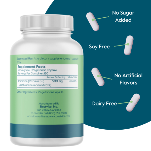 Vitamin B-1 (Thiamin) 500mg - Image 3