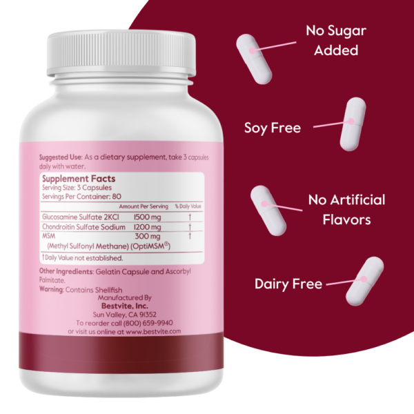 Glucosamine / Chondroitin  /MSM 500 / 400 / 100 - Image 3