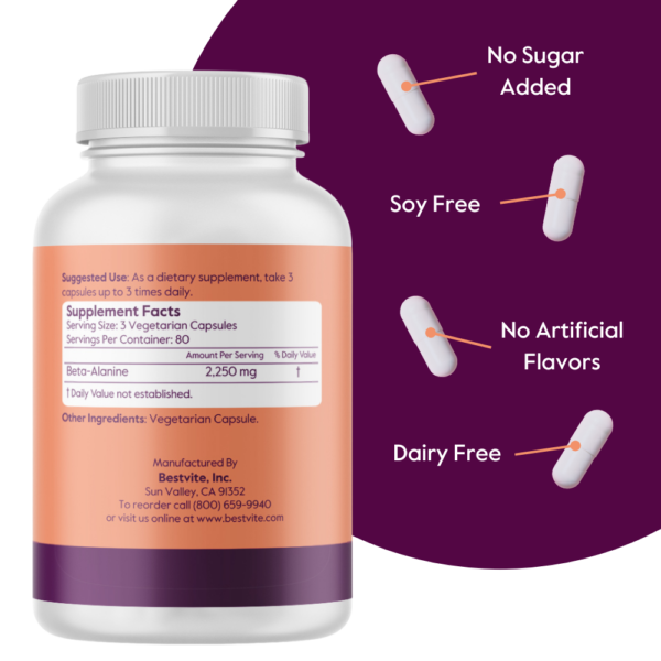 Beta Alanine 750mg - Image 2