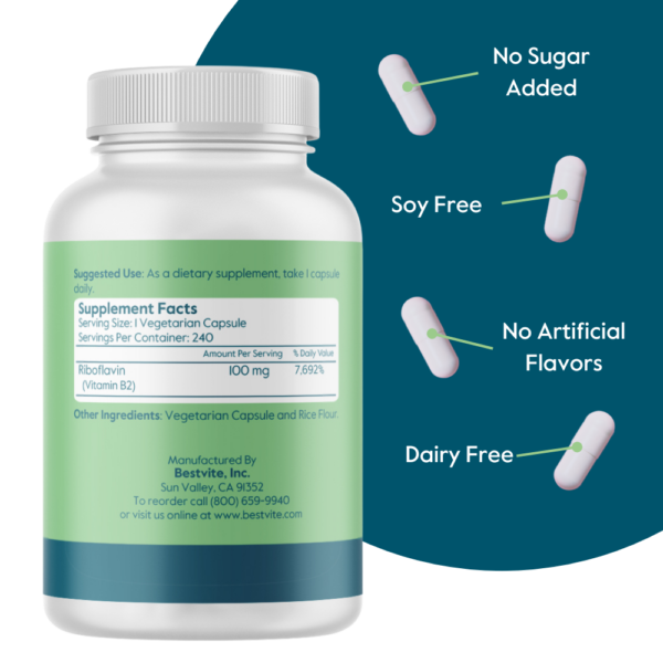 Vitamin B-2 (Riboflavin) 100mg - Image 3