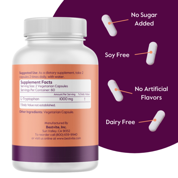 L-Tryptophan 500mg - Image 5