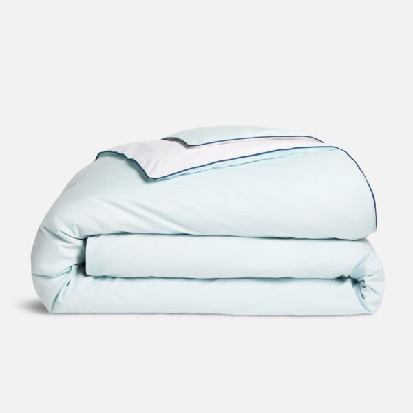 Piped Classic Percale Duvet Cover - Last Call - Image 3
