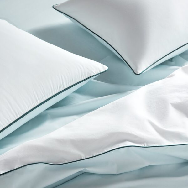 Piped Classic Percale Duvet Cover - Last Call - Image 17