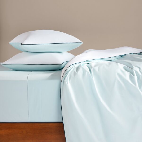 Piped Classic Percale Duvet Cover - Last Call - Image 18