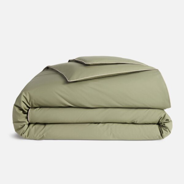 Piped Classic Percale Duvet Cover - Last Call - Image 2