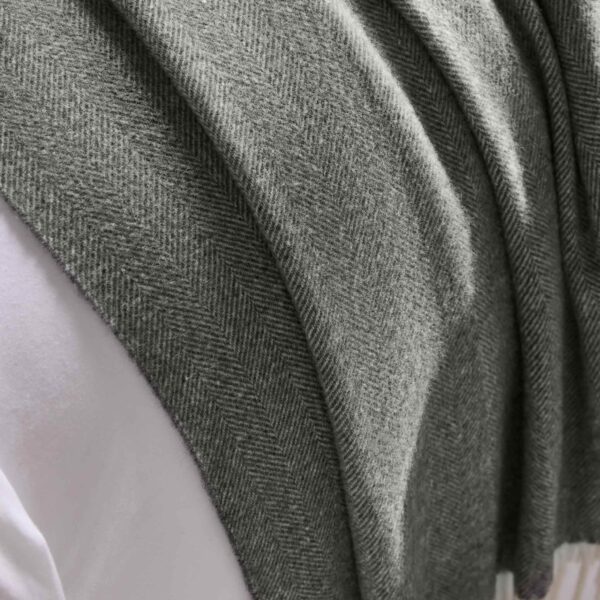 Herringbone Wool Throw Blanket - Last Call - Image 5