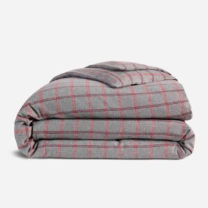 Herringbone Plaid Flannel Duvet Cover - Last Call