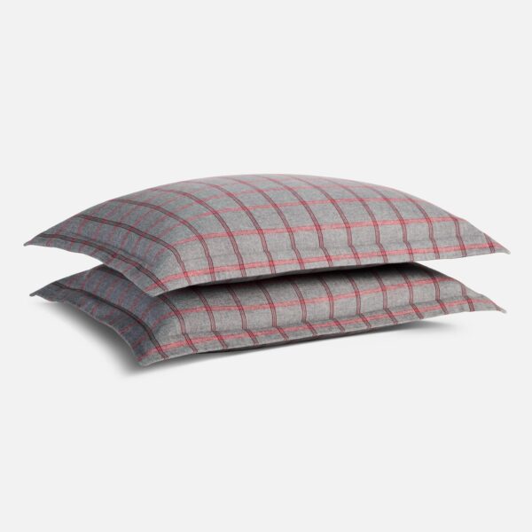 Herringbone Plaid Flannel Shams - Last Call - Image 2