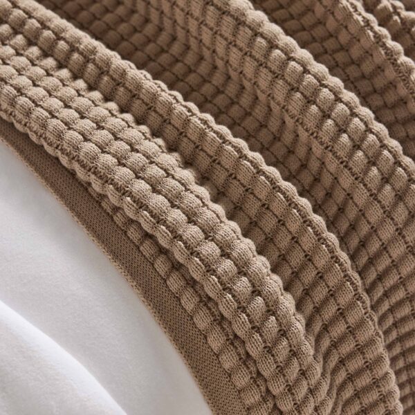 Grid Knit Cotton Throw Blanket - Last Call - Image 6