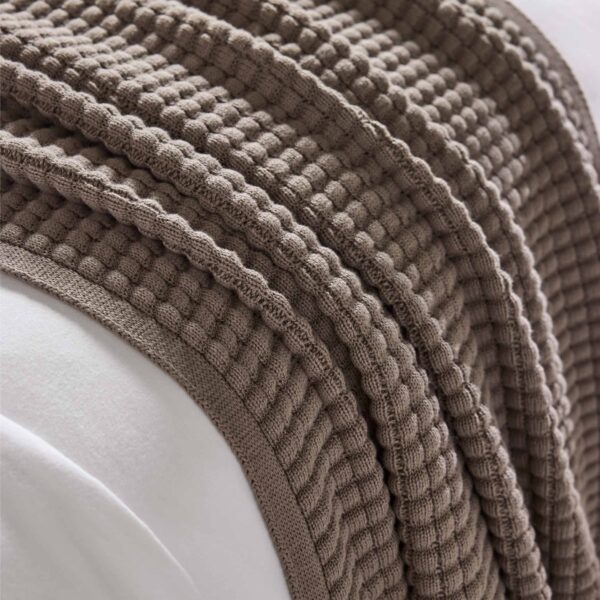 Grid Knit Cotton Throw Blanket - Last Call - Image 10