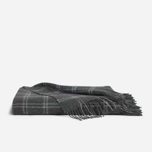 Alpaca Windowpane Throw Blanket - Last Call - Image 2