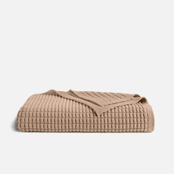 Grid Knit Cotton Throw Blanket - Last Call - Image 5