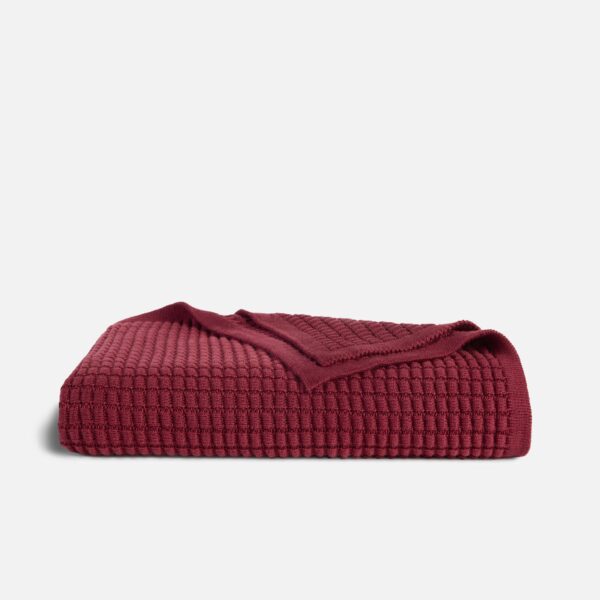 Grid Knit Cotton Throw Blanket - Last Call - Image 13