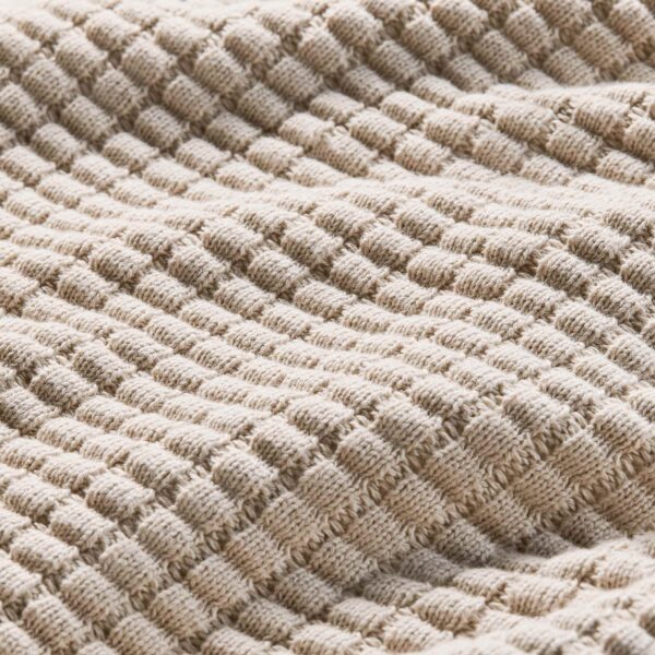 Grid Knit Cotton Throw Blanket - Last Call - Image 4