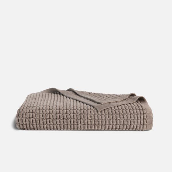Grid Knit Cotton Throw Blanket - Last Call - Image 9