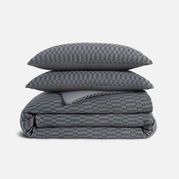 Woven Checkerboard Duvet Set - Image 7