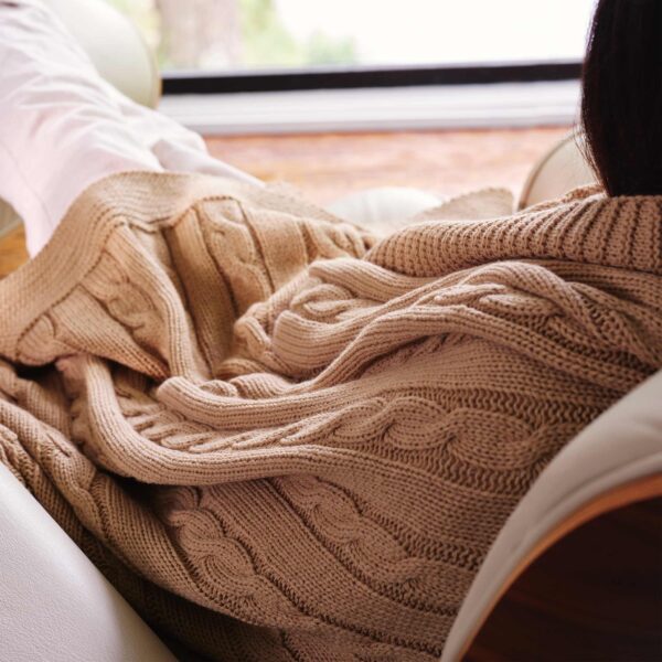Cable Knit Throw Blanket - Last Call - Image 9
