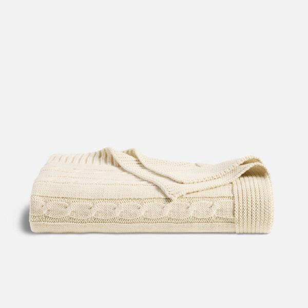Cable Knit Throw Blanket - Last Call - Image 2