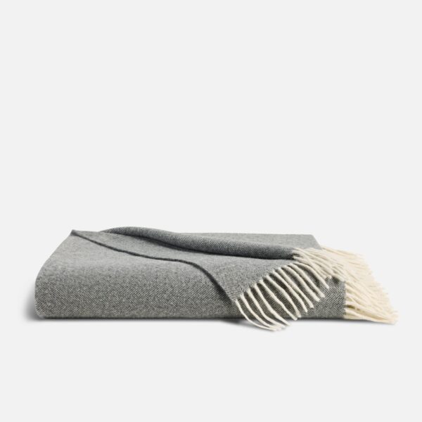 Herringbone Wool Throw Blanket - Last Call - Image 2