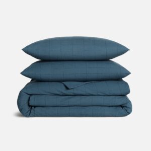 Textured Windowpane Duvet Set