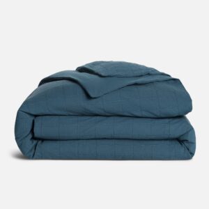 Textured Windowpane Duvet Cover
