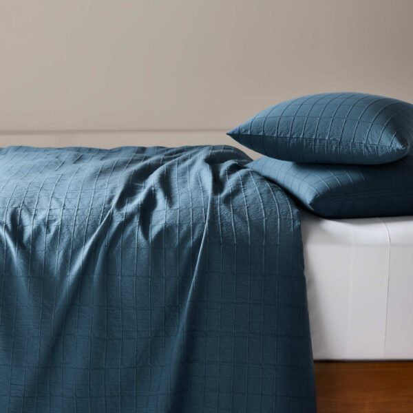 Textured Windowpane Duvet Set - Image 9