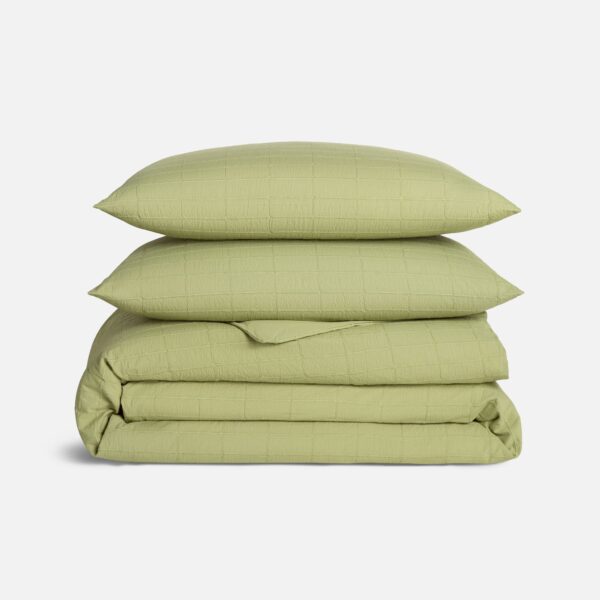 Textured Windowpane Duvet Set - Image 12