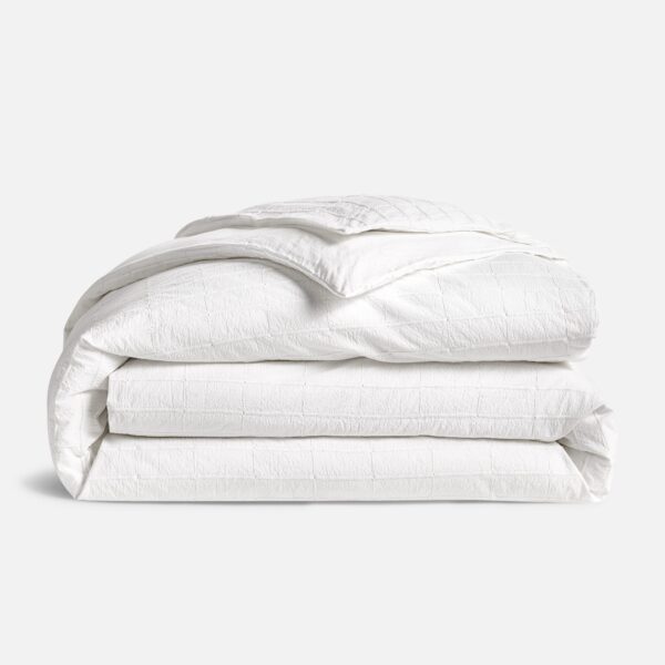 Textured Windowpane Duvet Cover - Image 2