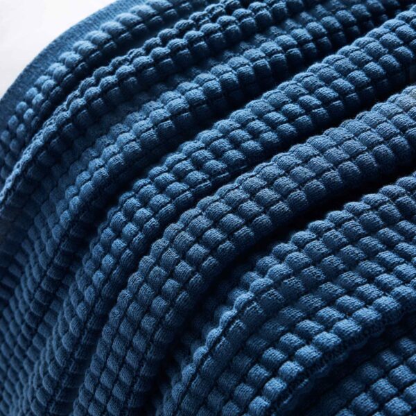 Grid Knit Cotton Throw Blanket - Image 30