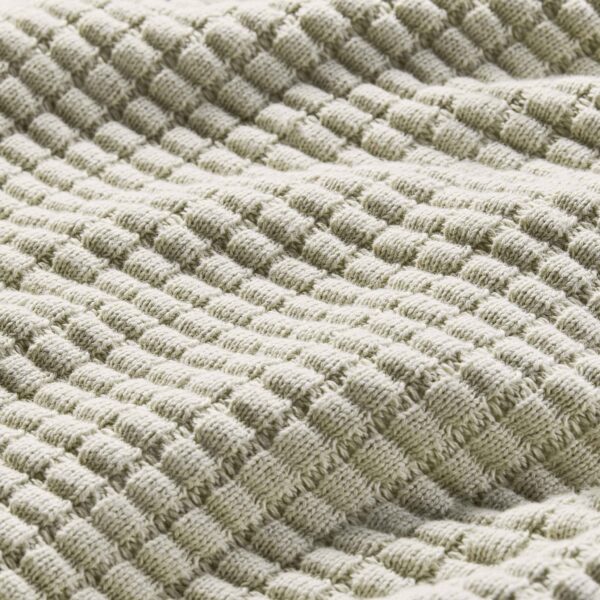 Grid Knit Cotton Throw Blanket - Image 20