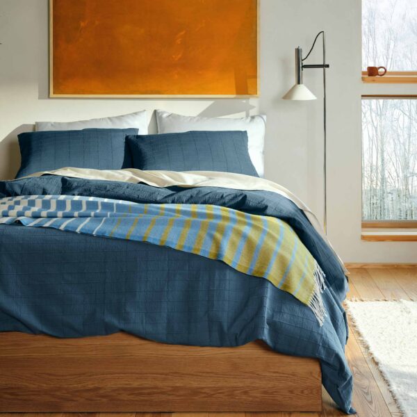 Textured Windowpane Duvet Set - Image 8