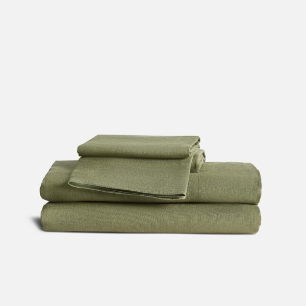 Washed European Linen Core Sheet Set - Image 26