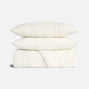 Washed European Linen Quilt Set