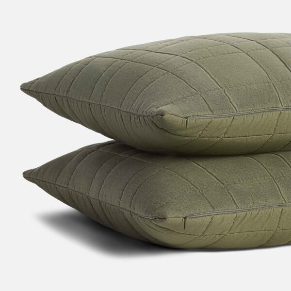 Washed European Linen Quilted Shams - Image 10
