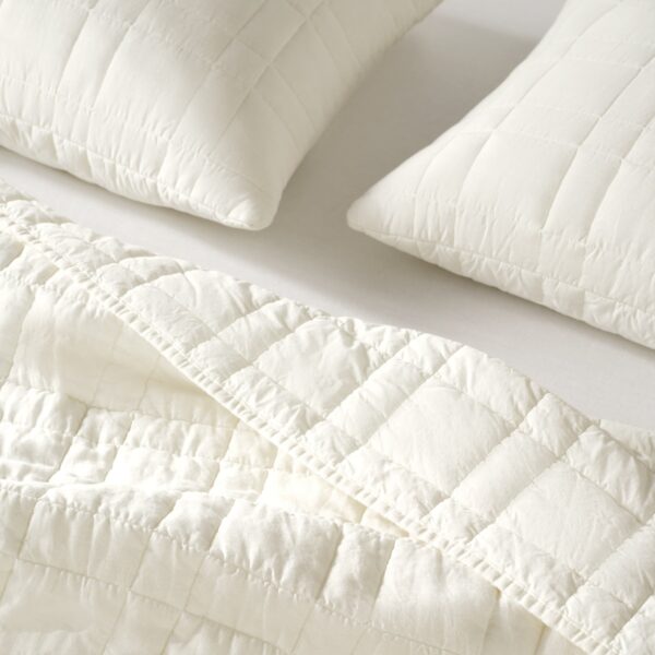 Washed European Linen Quilted Shams - Image 3