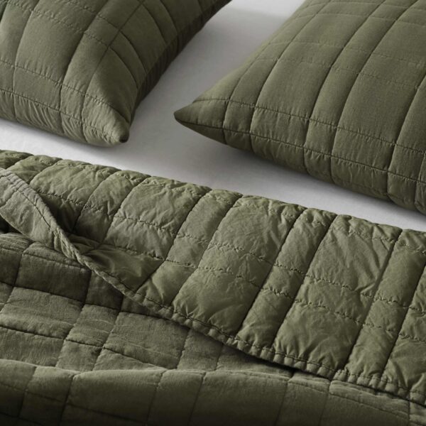 Washed European Linen Quilted Shams - Image 11