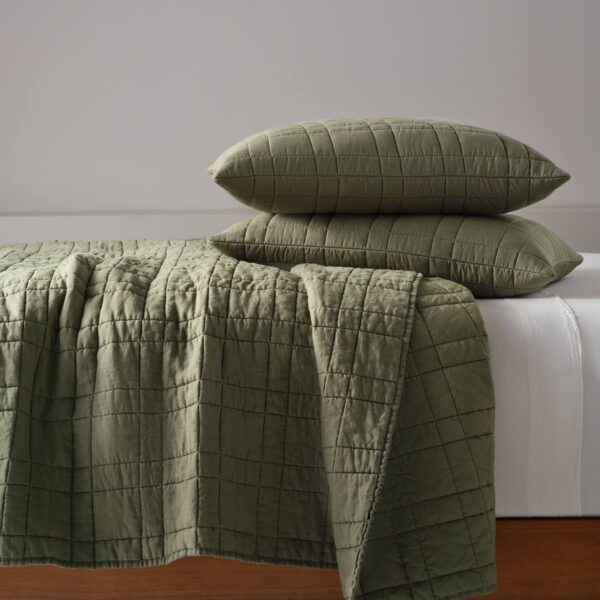 Washed European Linen Quilted Shams - Image 12
