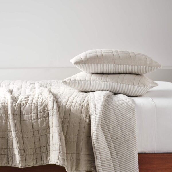 Washed European Linen Quilted Shams - Image 16