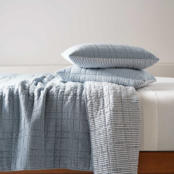 Washed European Linen Quilted Shams - Image 20