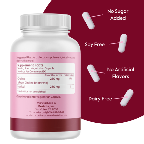 Choline & Inositol 250mg/250mg - Image 3