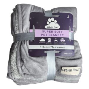 Dream Paws Super Soft Reversible Pet Blanket - Flint Grey