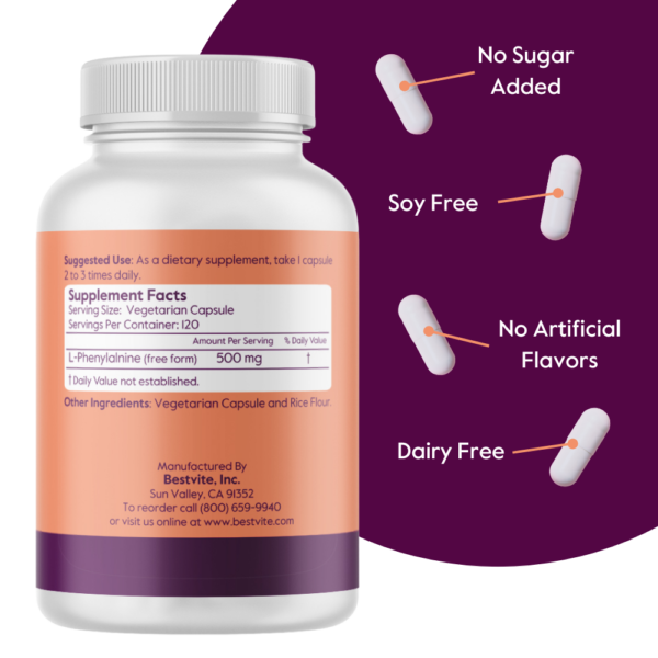 L-Phenylalanine 500mg - Image 4