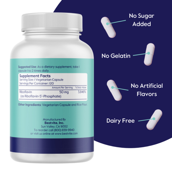 R-5-P (Riboflavin 5 Phosphate) 50mg - Image 3