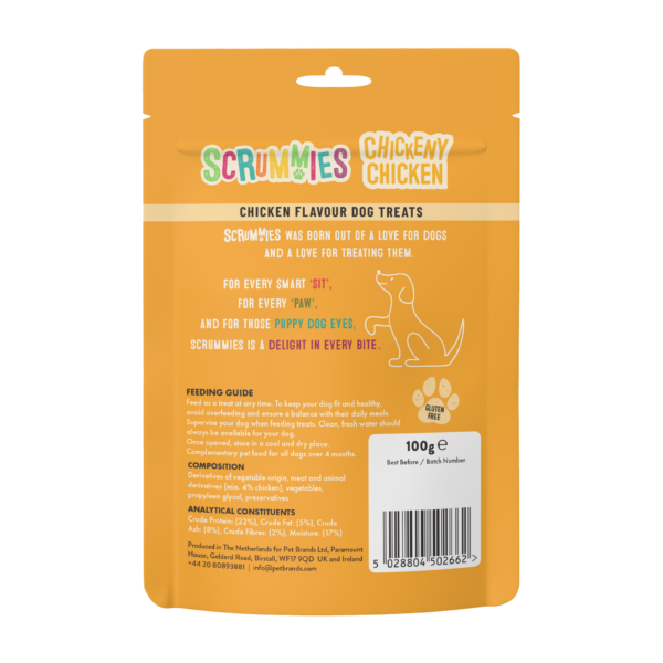 Scrummies Chickeny Chicken Dog Treat | 100g - Image 2