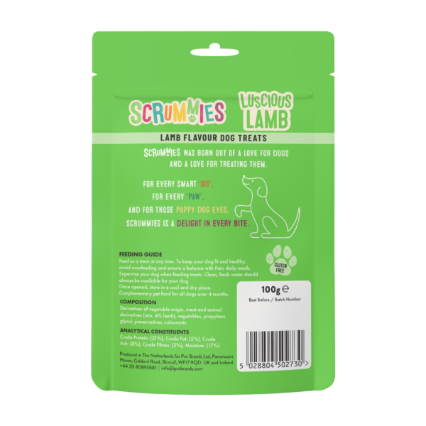 Scrummies Luscious Lamb Dog Treat | 100g - Image 2