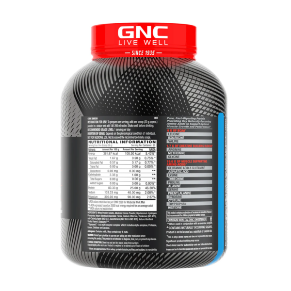 GNC AMP Pure Isolate Protein Low Carb   1.81 Kg - Image 3