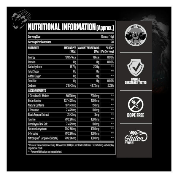 Big Muscles Karnage Black Pre-Workout - Image 3